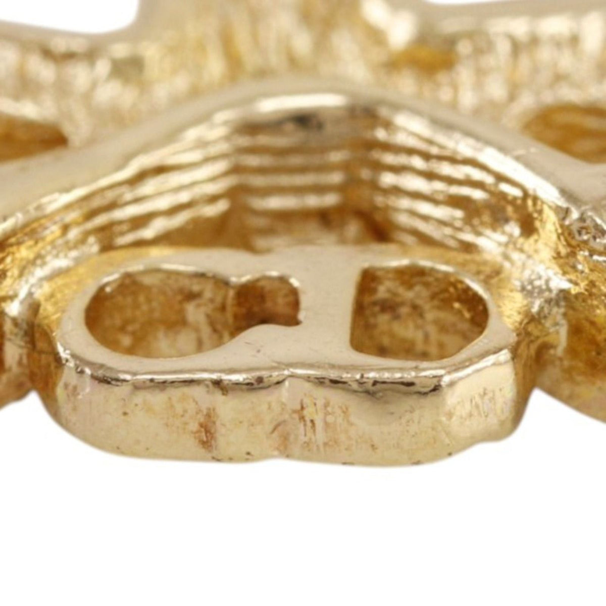 Dior Ribbon Gold Plated Rhinestone Necklace — view 7