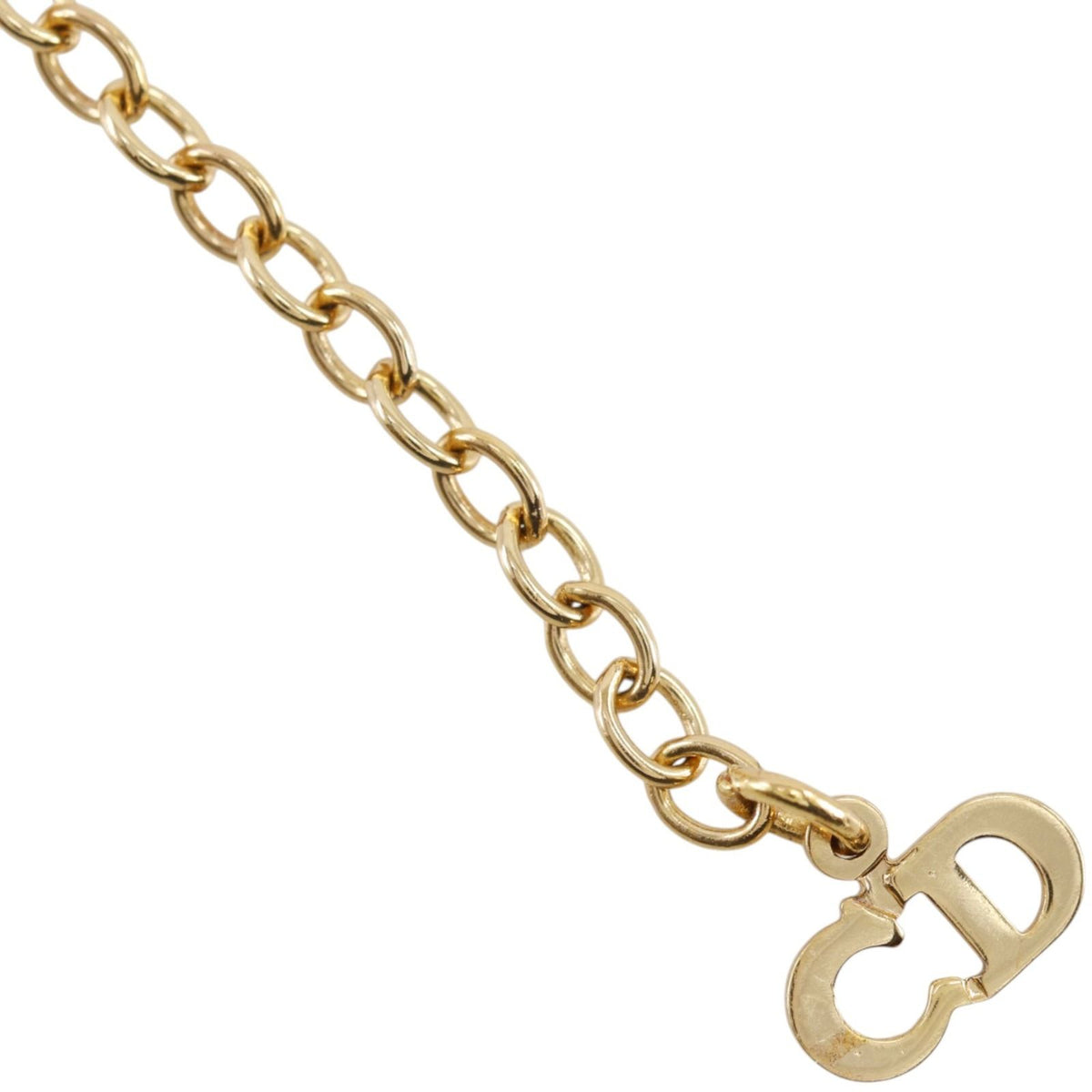 Dior Ribbon Gold Plated Rhinestone Necklace — view 6