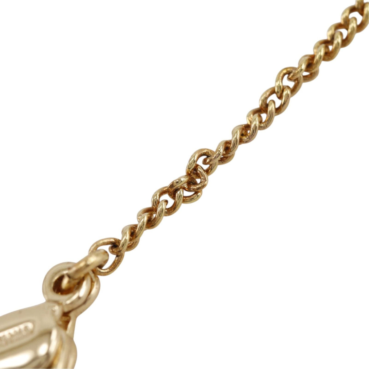 Dior Ribbon Gold Plated Rhinestone Necklace — view 4