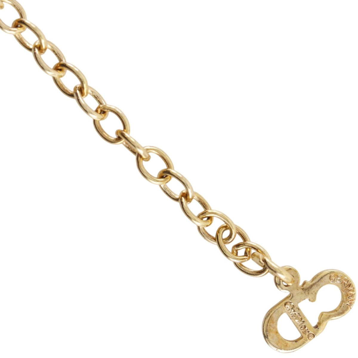 Dior Ribbon Gold Plated Rhinestone Necklace — view 5