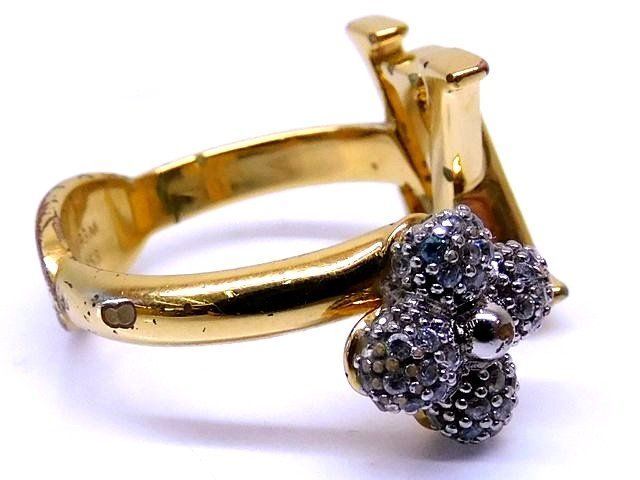 Louis Vuitton LV Glam Ring M Gold Silver — view 3