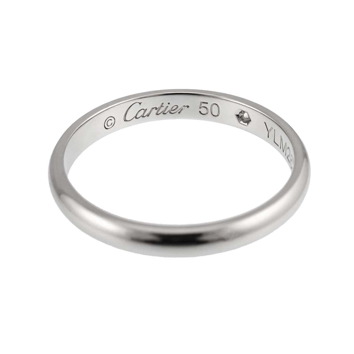 Cartier 1895 Classic 50 Ring Diamond Pt Platinum — view 3