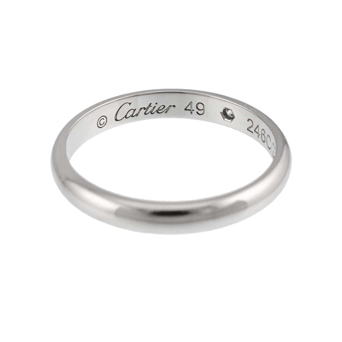 Cartier 1895 Classic 49 Ring Diamond Pt Platinum — view 3