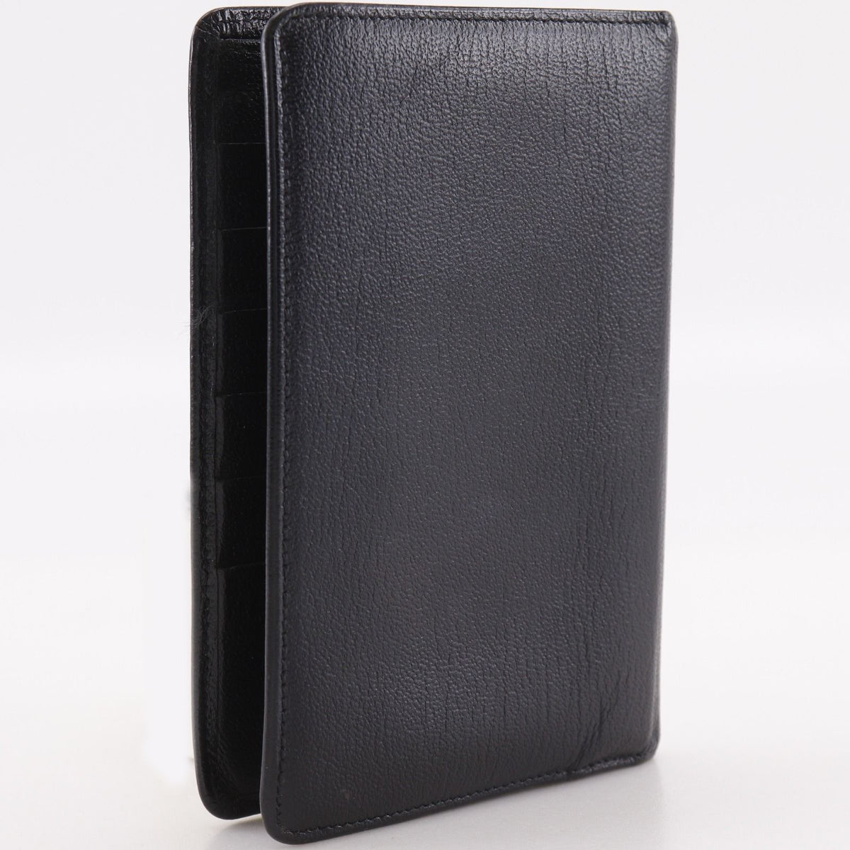 Chanel CC Logo Calfskin Black Bifold Wallet — view 3
