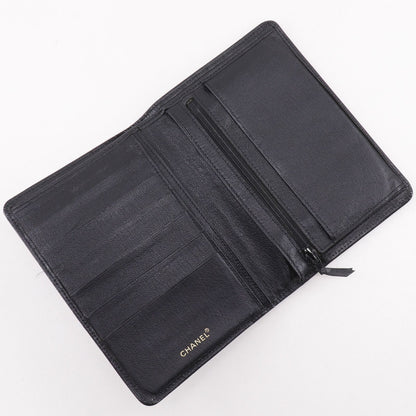 Chanel CC Logo Calfskin Black Bifold Wallet — view 5