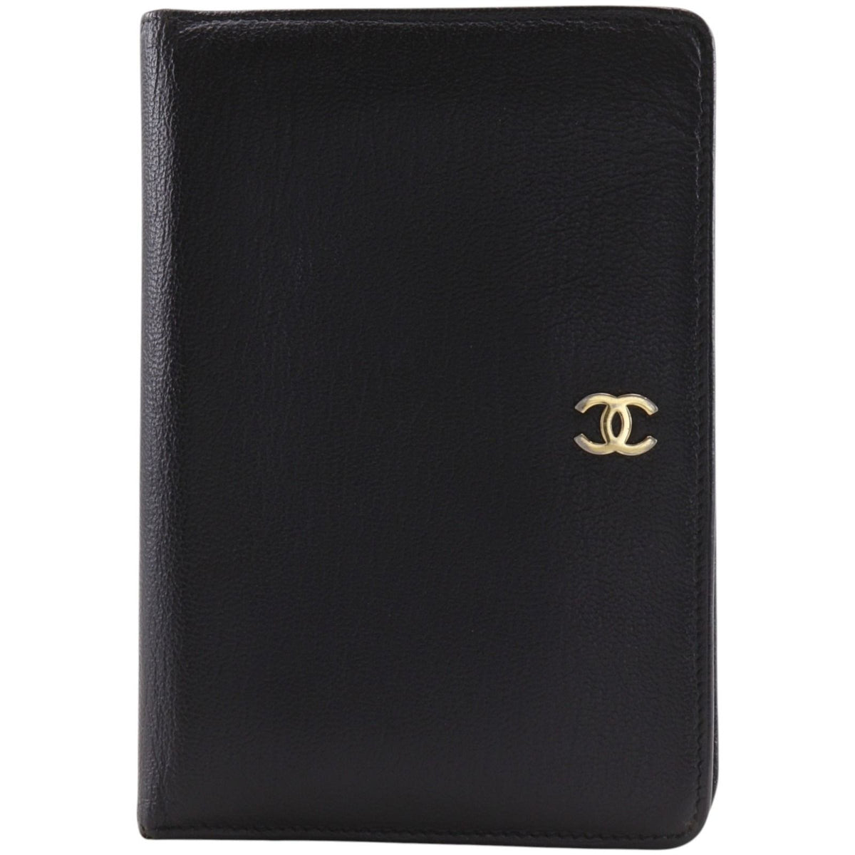 Chanel CC Logo Calfskin Black Bifold Wallet
