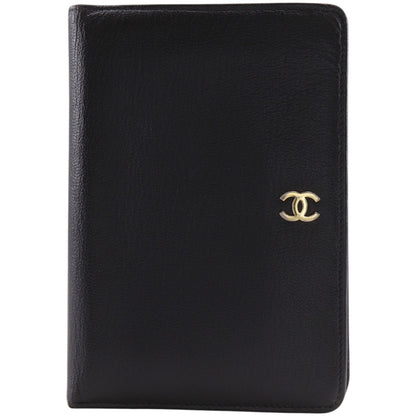 Chanel CC Logo Calfskin Black Bifold Wallet