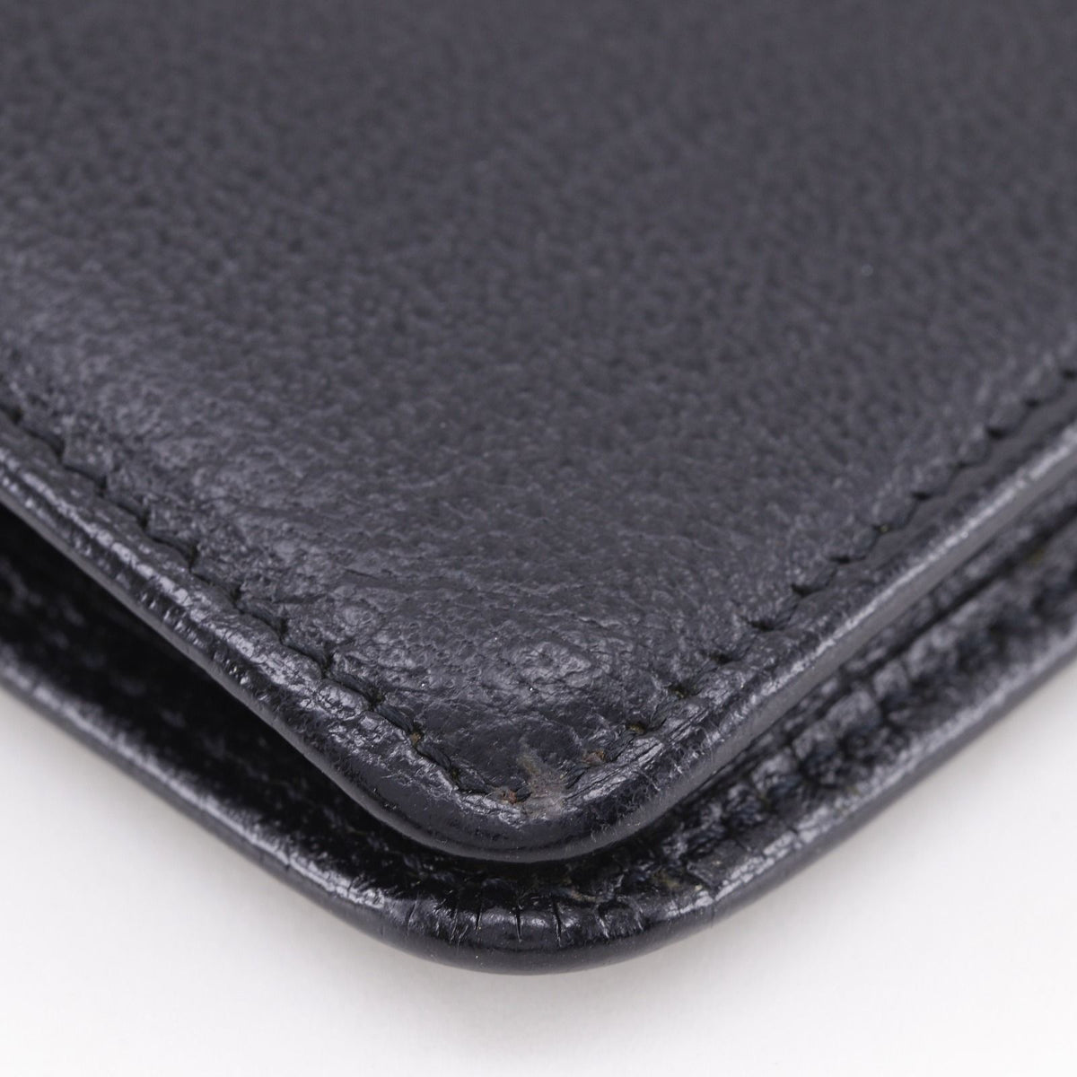 Chanel CC Logo Calfskin Black Bifold Wallet — view 4