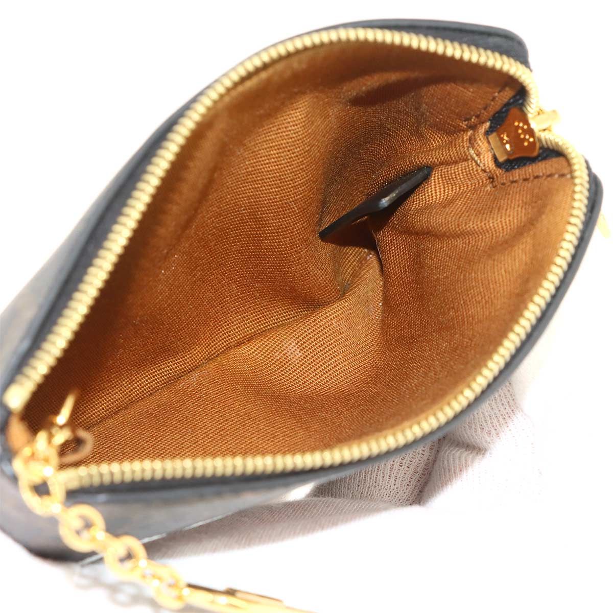 Celine Triomphe Coin Purse Black Gold — view 5