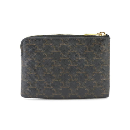 Celine Triomphe Coin Purse Black Gold — view 2