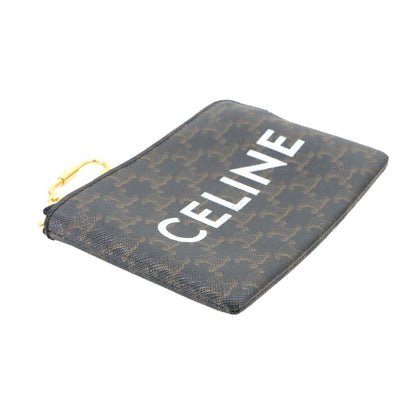 Celine Triomphe Coin Purse Black Gold — view 3