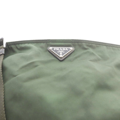 Prada Nylon Robot Pattern Shoulder Bag Khaki Green — view 3