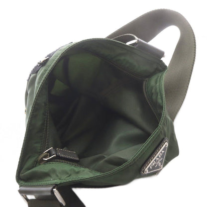 Prada Nylon Robot Pattern Shoulder Bag Khaki Green — view 5