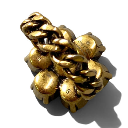 Gucci I7 Crystal Flower GG Marmont Gold Ring — view 6