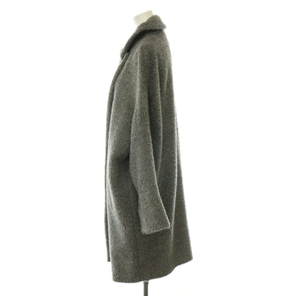 Max Mara Studio Alpaca Wool Shaggy Coat Long Gray 40 — view 3