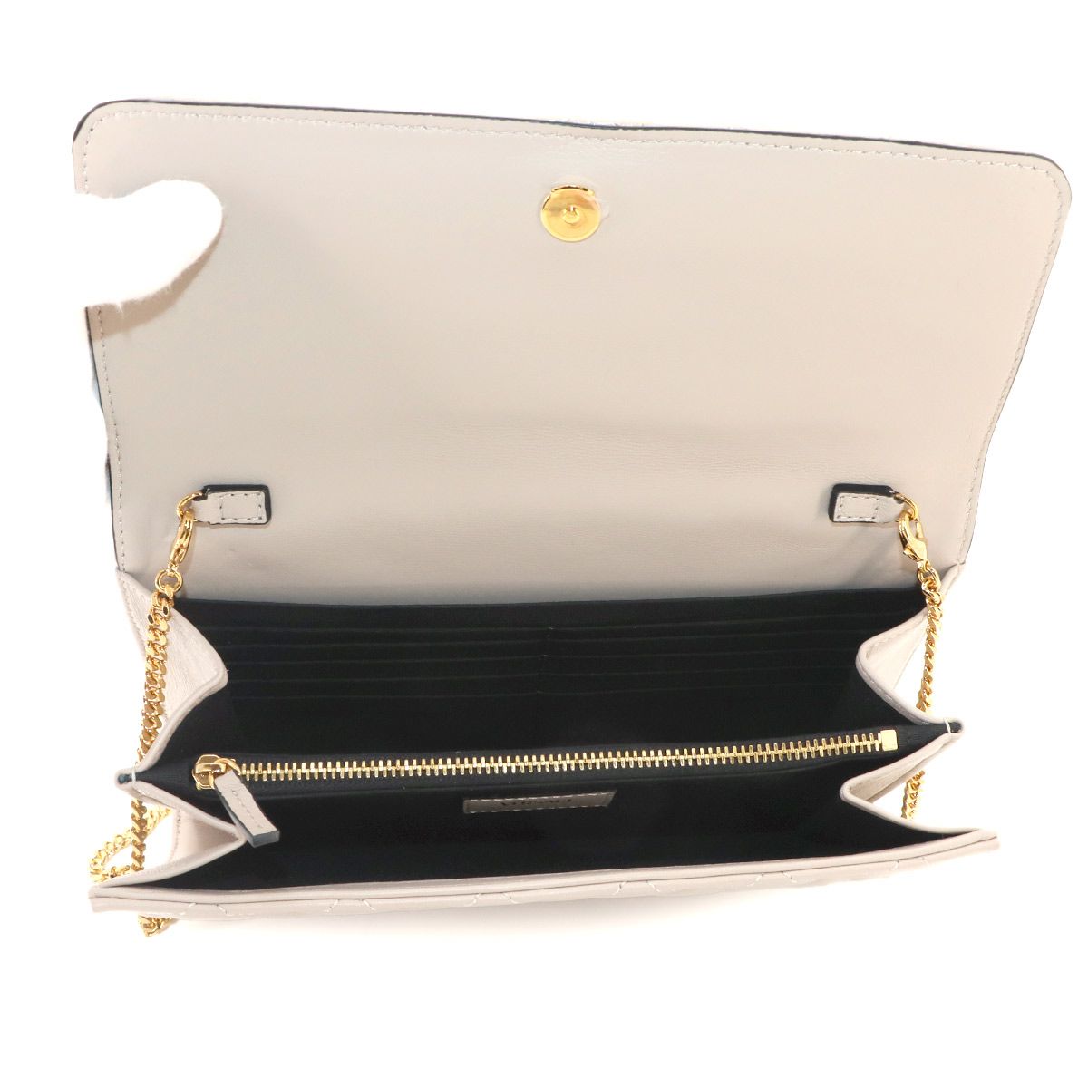 Versace Medusa Quilted Shoulder Bag Leather Beige Gold — view 7