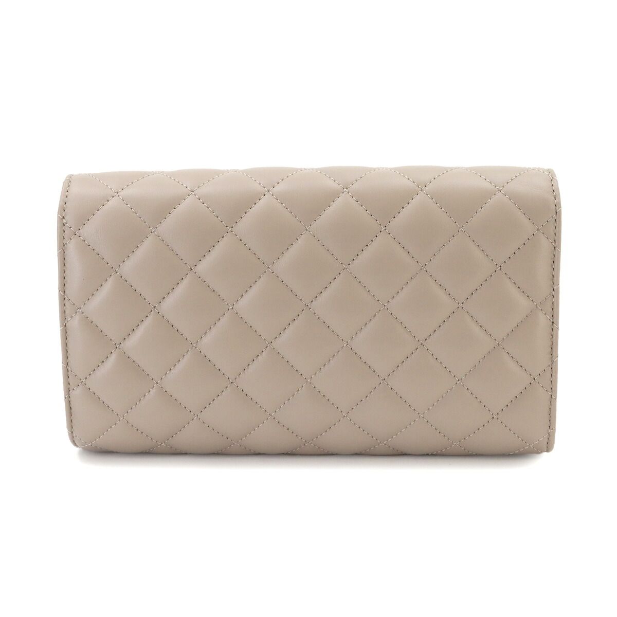 Versace Medusa Quilted Shoulder Bag Leather Beige Gold — view 3