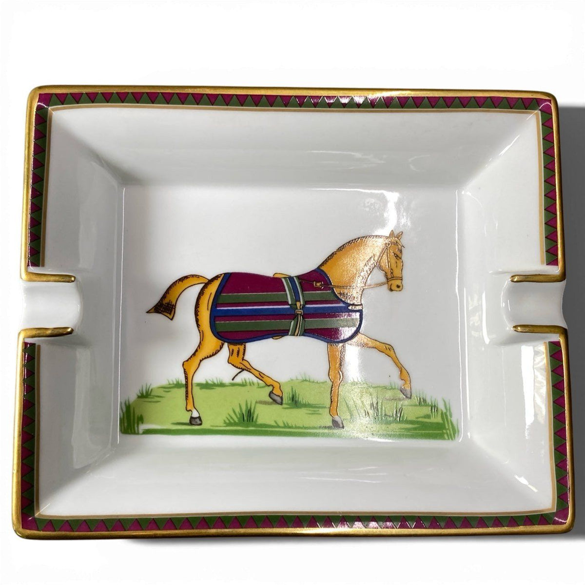 Hermes @c4 Paris Ashtray Cigar Horse Ceramic — view 2