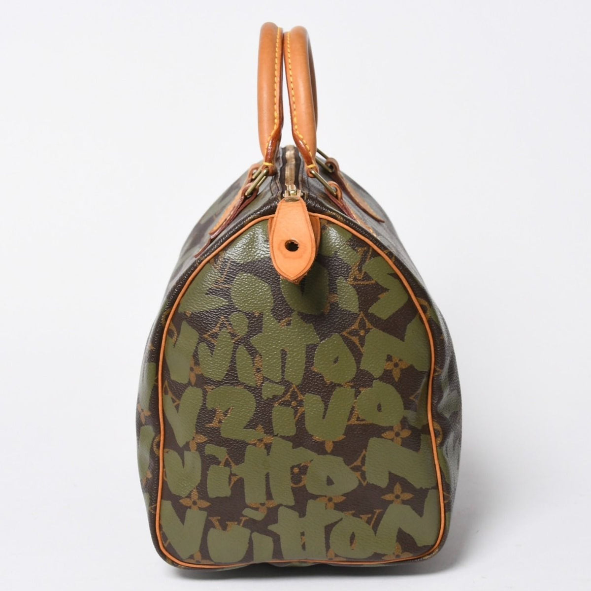 Louis Vuitton Handbag Speedy 30 Monogram Graffiti Khaki Gold — view 4