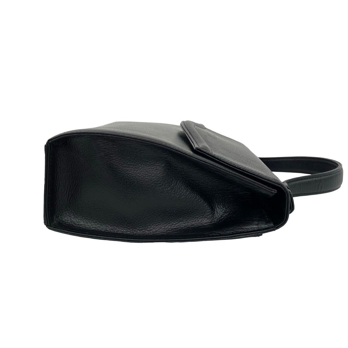Saint Laurent Vintage YSL Logo Leather Tote Bag Black — view 6