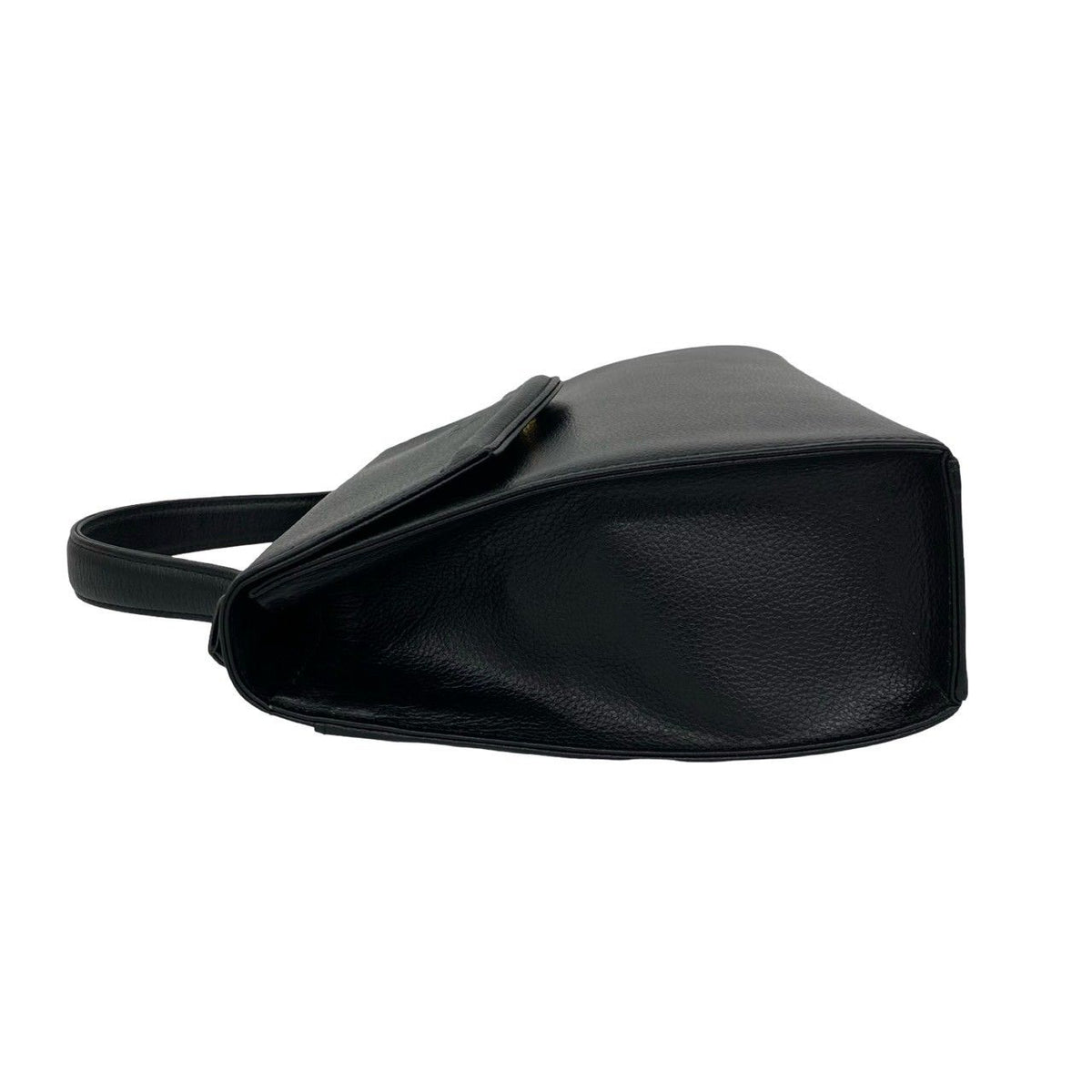 Saint Laurent Vintage YSL Logo Leather Tote Bag Black — view 5