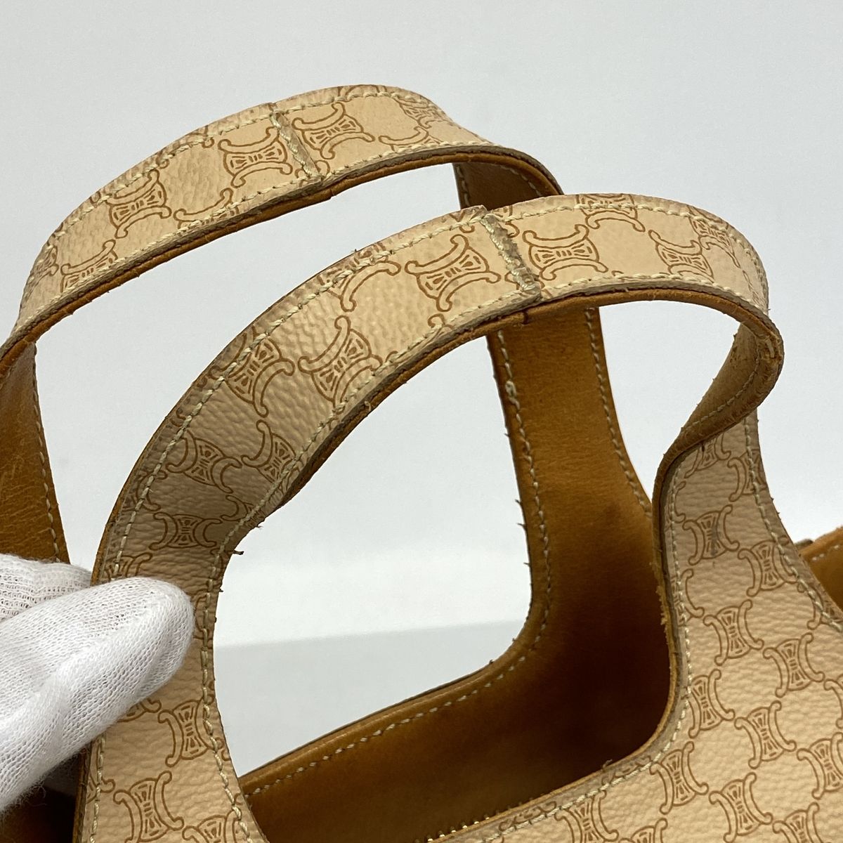 Celine Handbag Macadam Brown Gold — view 8