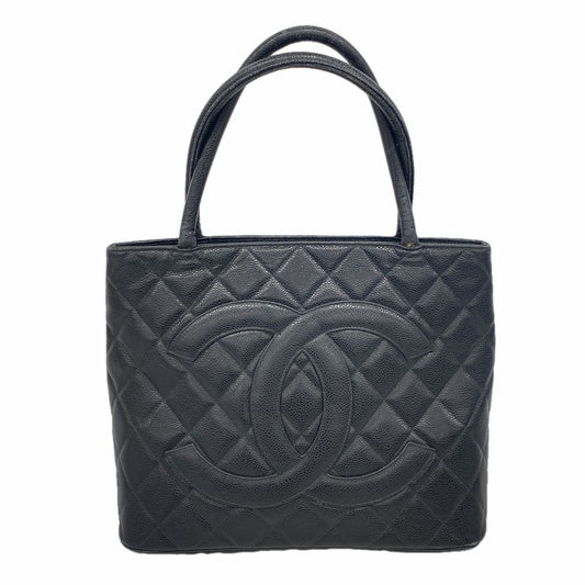 Chanel Tote Bag Reissue Caviar Leather Black Gold