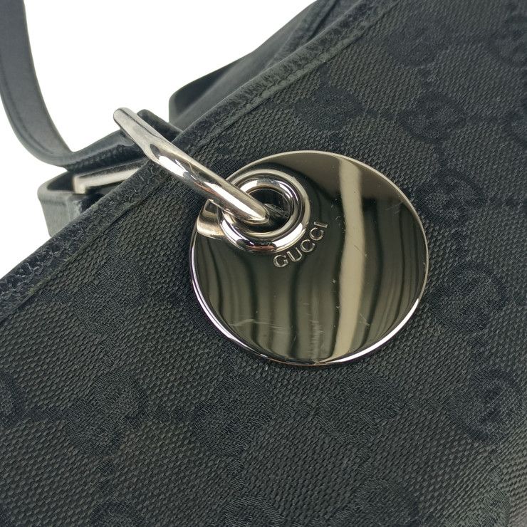 Gucci Tote Bag GG Canvas Black Silver — view 7