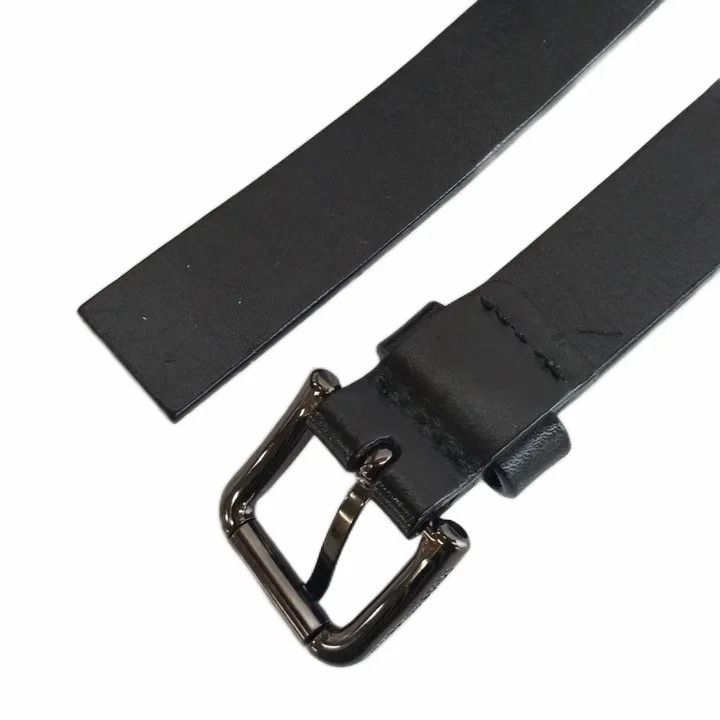 Dolce & Gabbana Belt Leather Buckle Ribbon Rhinestone Bijou 38/80 Black — view 4