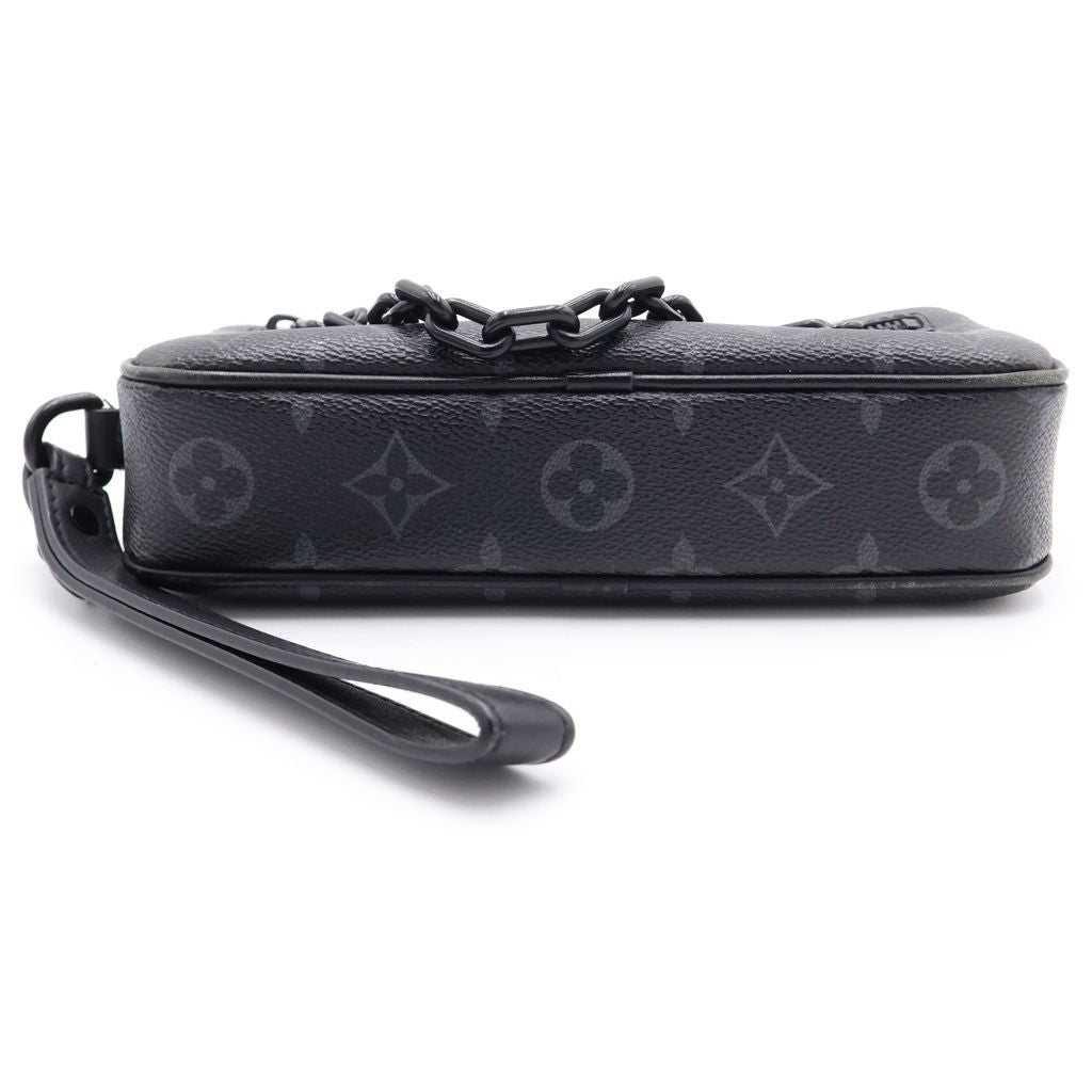 Louis Vuitton Pochette Volga Monogram Eclipse Clutch Black — view 4