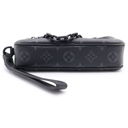 Louis Vuitton Pochette Volga Monogram Eclipse Clutch Black — view 4
