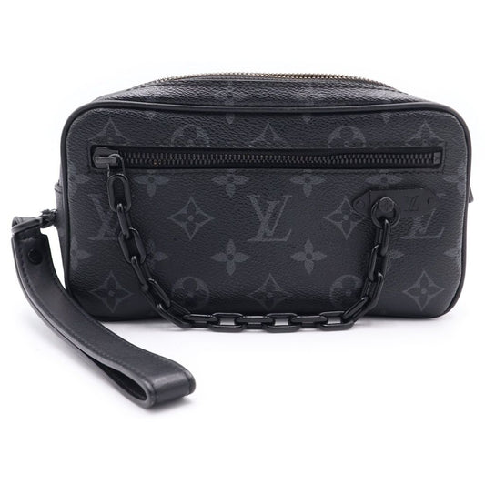 Louis Vuitton Pochette Volga Monogram Eclipse Clutch Black