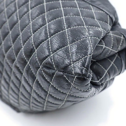 Chanel Melrose Cabas Chain 2-Way Tote Bag Gray Black Silver — view 5