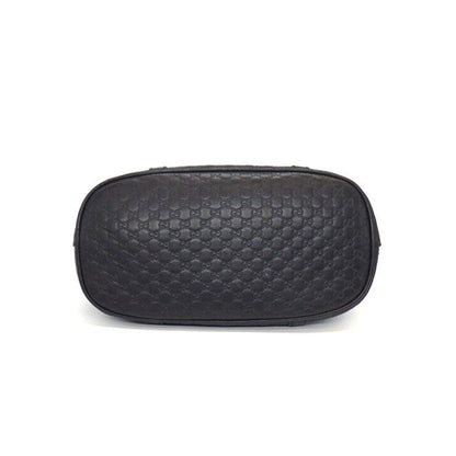 Gucci Shoulder Bag Mini Dome 2-Way Black Micro Guccissima Leather Gold — view 4