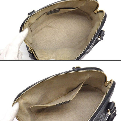 Gucci Shoulder Bag Mini Dome 2-Way Black Micro Guccissima Leather Gold — view 5
