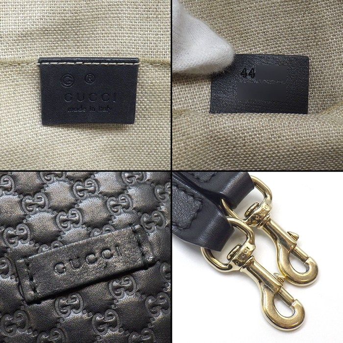 Gucci Shoulder Bag Mini Dome 2-Way Black Micro Guccissima Leather Gold — view 6