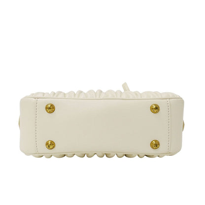 Miu Miu 2-Way Shoulder Bag Leather Arcadi Matelasse White Handle Small — view 3