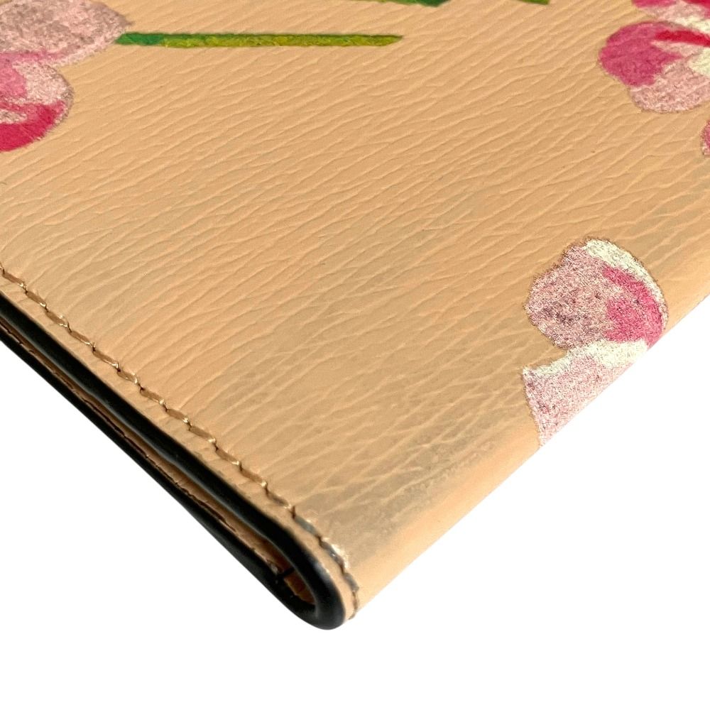 Gucci Flora Print Bifold Card Case Beige — view 5