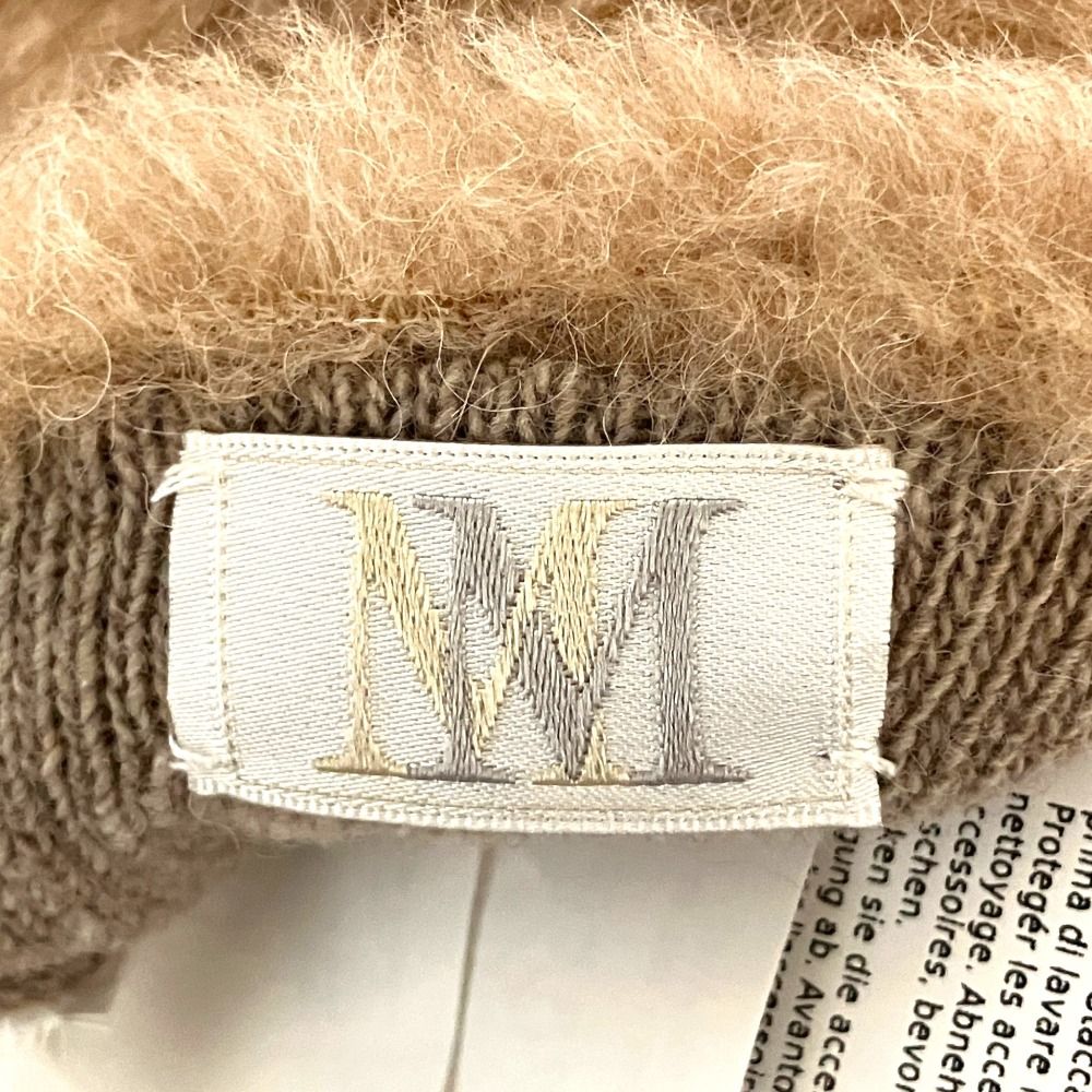 Max Mara Alpaca Cashmere Silk Blend Teddy Bear Mittens Gloves SM Beige — view 7
