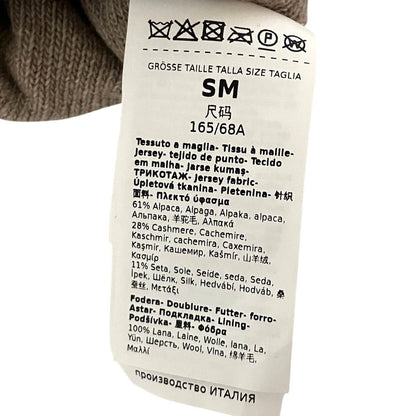 Max Mara Alpaca Cashmere Silk Blend Teddy Bear Mittens Gloves SM Beige — view 4