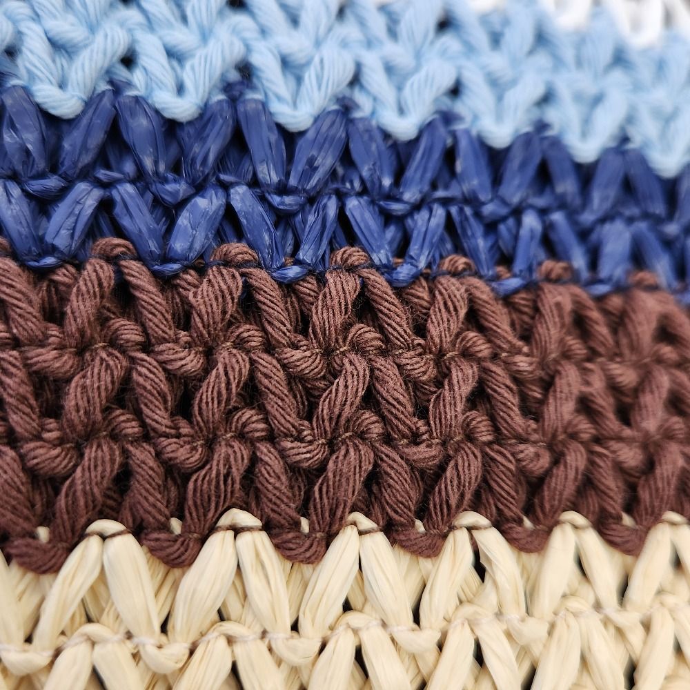 Miu Miu Raffia Effect Woven Tote Bag Cocoa Brown — view 7