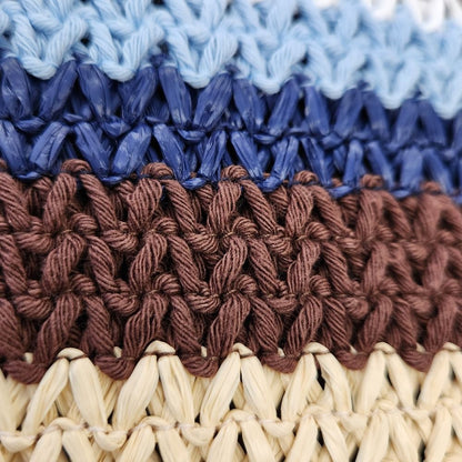 Miu Miu Raffia Effect Woven Tote Bag Cocoa Brown — view 7