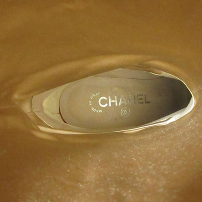 Chanel CC Logo Suede Leather Long Boots 37C Bordeaux — view 4