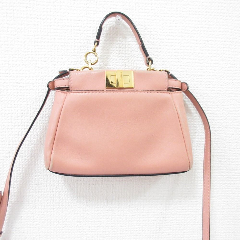 Fendi Micro Peekaboo 2-Way Shoulder Bag Pink — view 2