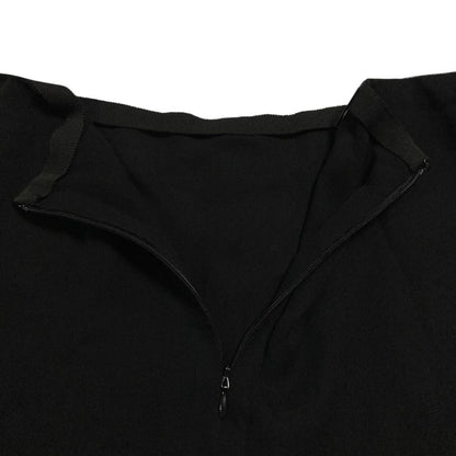 Chanel 01P Logo Plate Silk Skirt Black — view 3