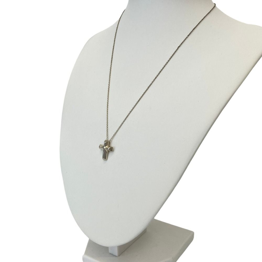 Tiffany & Co Paloma Picasso Tenderness Heart Cross Necklace 925 Sterling Silver — view 3