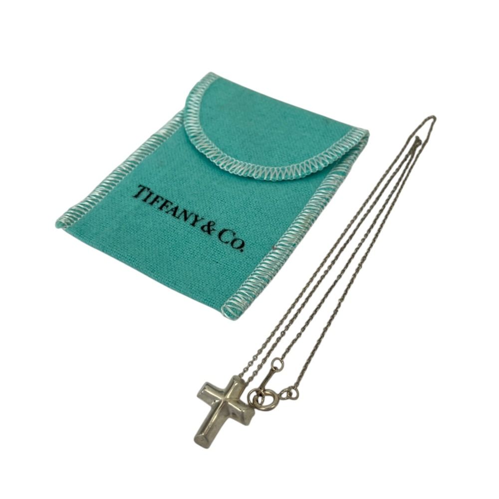 Tiffany & Co Paloma Picasso Tenderness Heart Cross Necklace 925 Sterling Silver — view 7