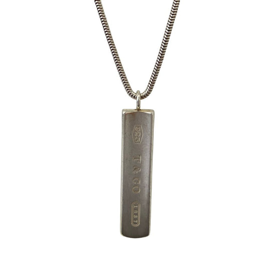 Tiffany & Co 1837 Narrow Bar Necklace 925 Sterling Silver
