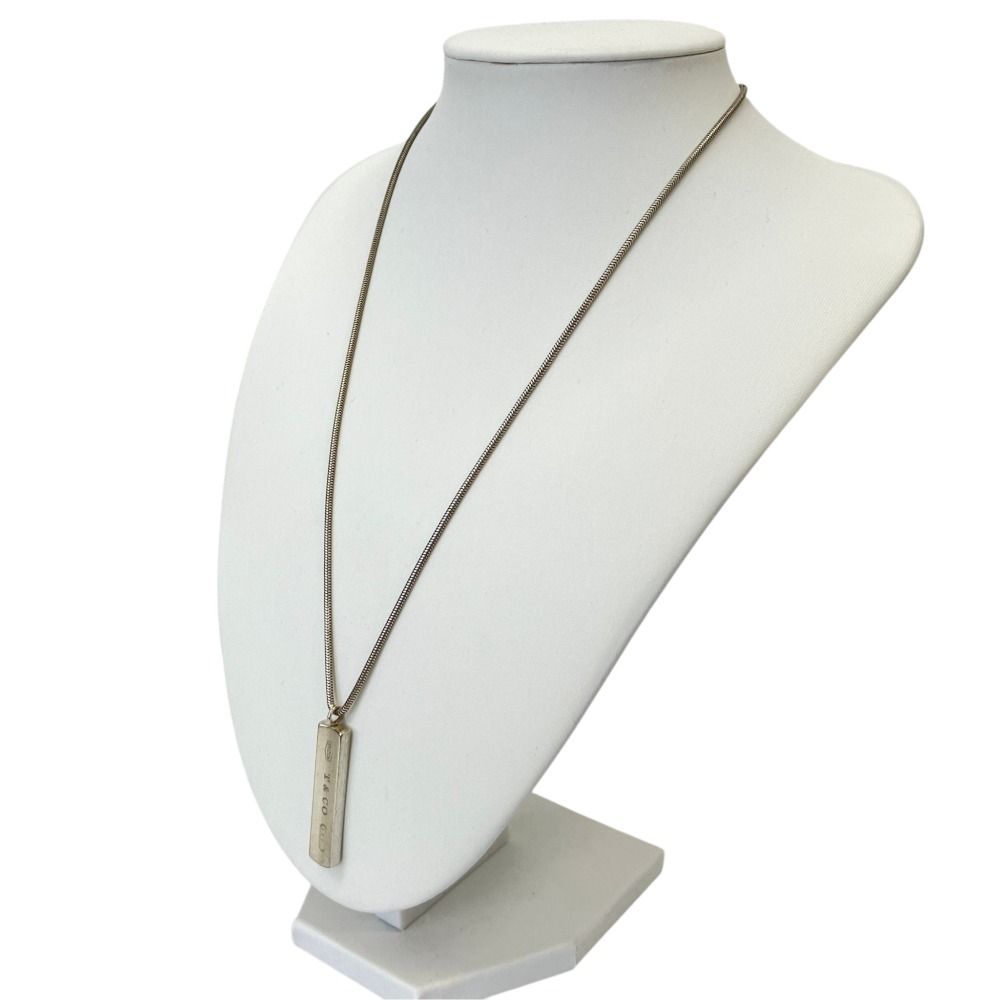 Tiffany & Co 1837 Narrow Bar Necklace 925 Sterling Silver — view 3