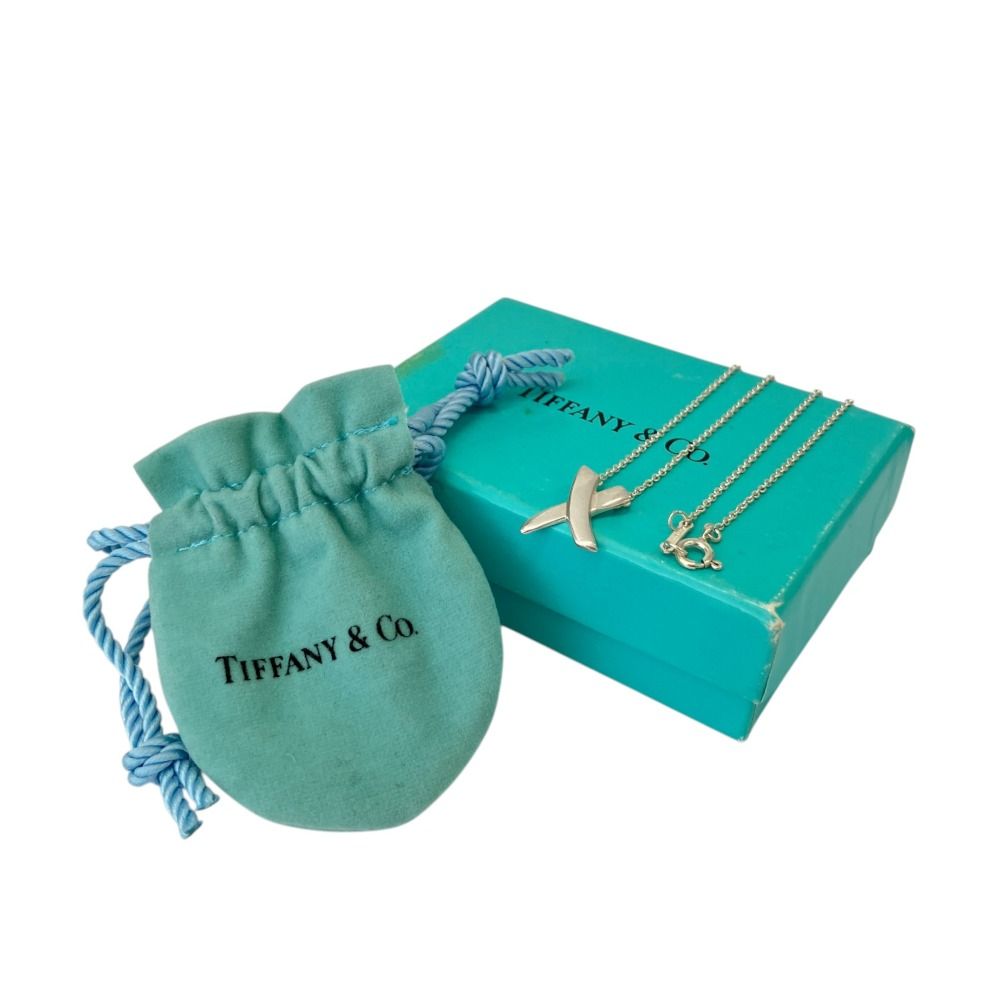 Tiffany & Co Paloma Picasso Graffiti Kiss Necklace 925 Sterling Silver — view 7